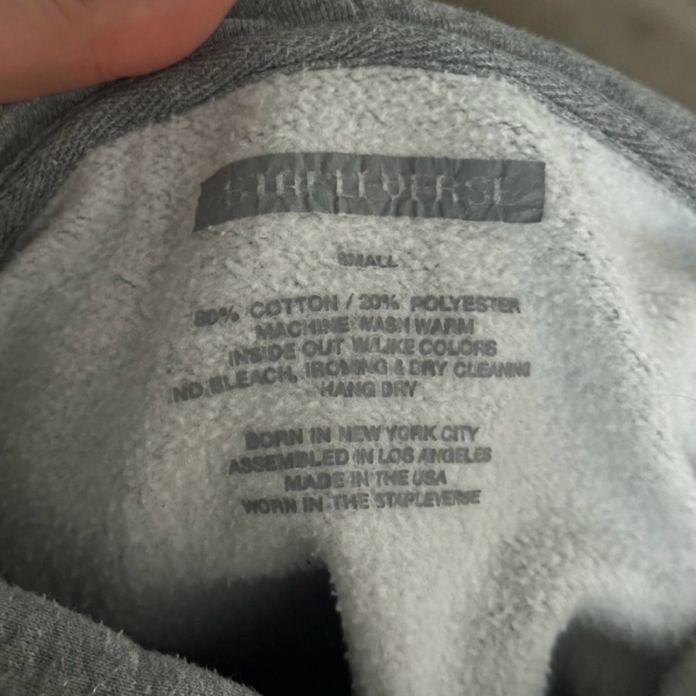 NWT Limited Release Grey Staple Pigeon Streetwear Hoodie, Size S - Picture 7 of 10